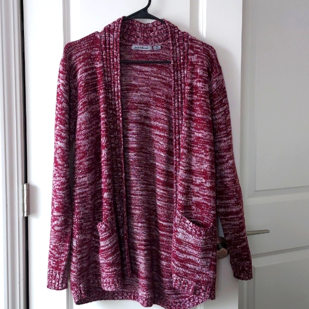 Jason Maxwell xl cartigan red white